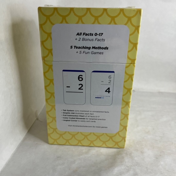 Think Tank Scholar- Subtraction (173 Flash cards) Educational Math Practice NEW - Picture 3 of 6